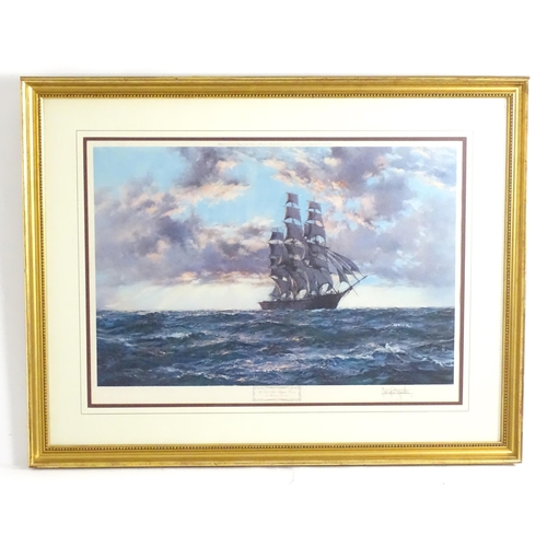 1983 - After Montague J. Dawson (1895-1973), Marine School, Limited edition print, The Tall Ship - Clipper ... 