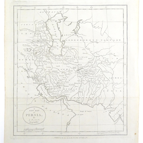 2025 - Maps: Two 18thC copper engraved maps of Persia comprising one after J. Gibson, dated 1752 verso, the... 