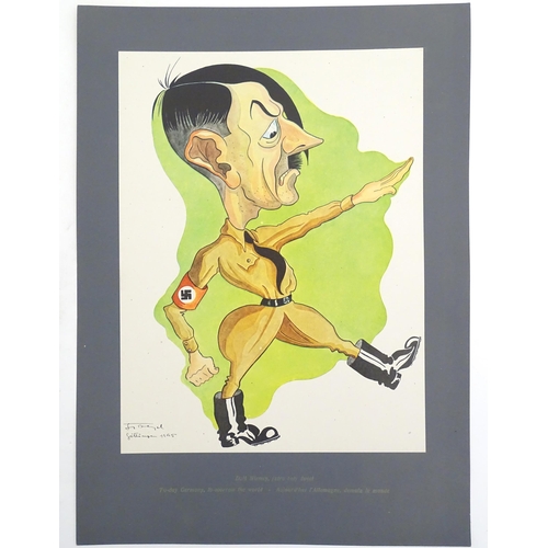 2030 - After Stanislaw Toegel (1905-1953), Twelve Anti-Nazi satirical lithographs, Hitleriada Furiosa, comp... 