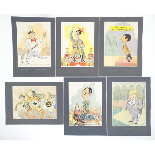 2030 - After Stanislaw Toegel (1905-1953), Twelve Anti-Nazi satirical lithographs, Hitleriada Furiosa, comp... 