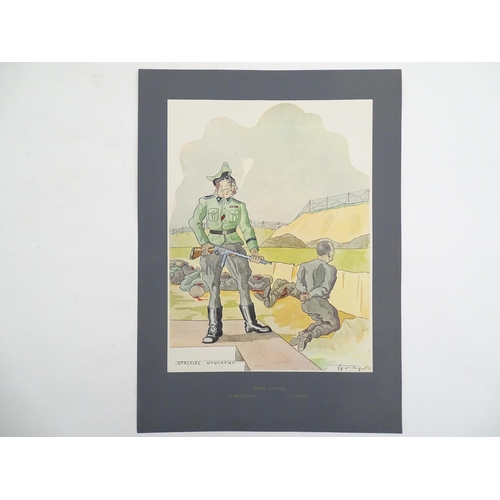 2031 - After Stanislaw Toegel (1905-1953), Ten Anti-Nazi satirical lithographs, Hitleriada Macabra, compris... 