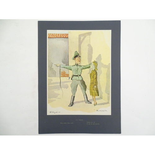 2031 - After Stanislaw Toegel (1905-1953), Ten Anti-Nazi satirical lithographs, Hitleriada Macabra, compris... 