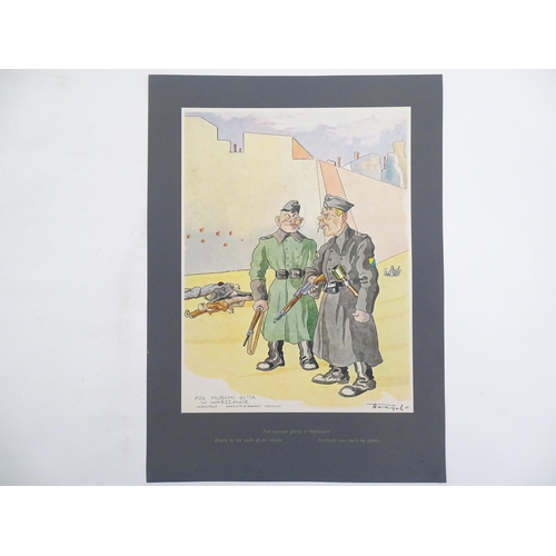 2031 - After Stanislaw Toegel (1905-1953), Ten Anti-Nazi satirical lithographs, Hitleriada Macabra, compris... 