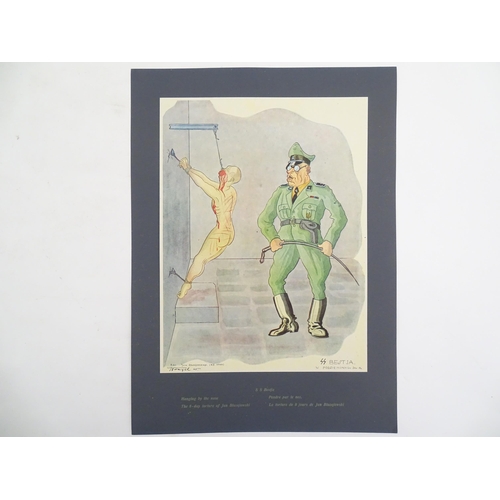 2031 - After Stanislaw Toegel (1905-1953), Ten Anti-Nazi satirical lithographs, Hitleriada Macabra, compris... 