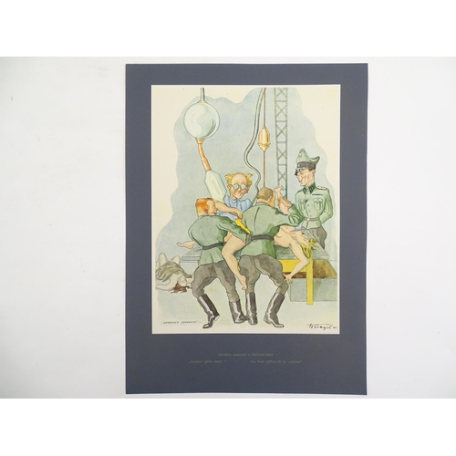 2031 - After Stanislaw Toegel (1905-1953), Ten Anti-Nazi satirical lithographs, Hitleriada Macabra, compris... 