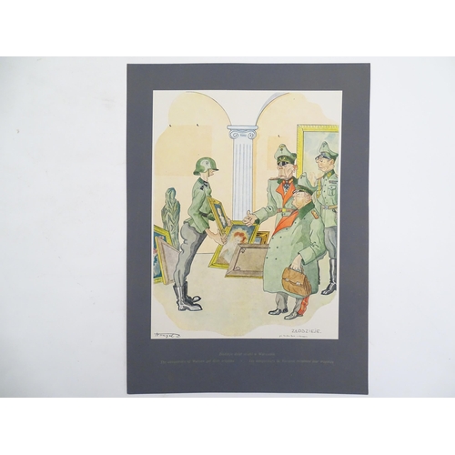 2031 - After Stanislaw Toegel (1905-1953), Ten Anti-Nazi satirical lithographs, Hitleriada Macabra, compris... 