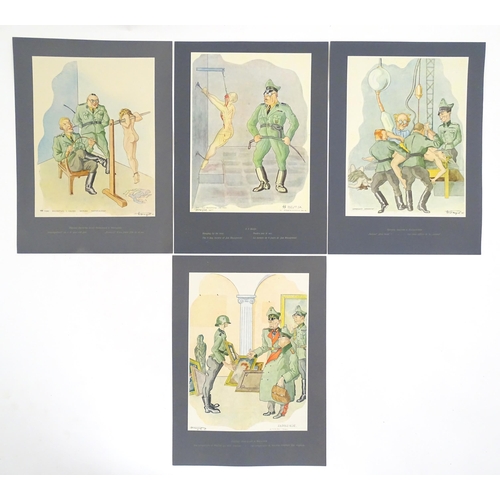 2031 - After Stanislaw Toegel (1905-1953), Ten Anti-Nazi satirical lithographs, Hitleriada Macabra, compris... 