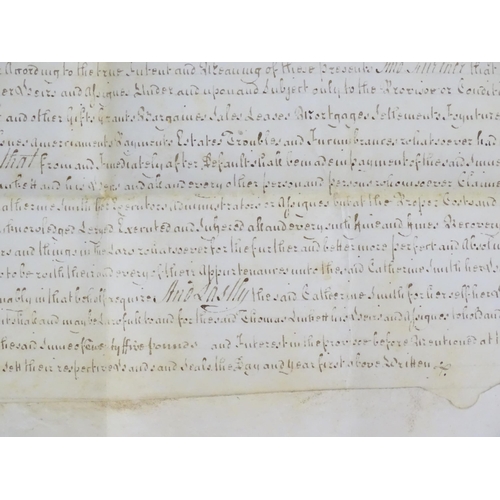 2033 - An 18thC indenture relating to a house on the west side of the high street in Witney, between Thomas... 