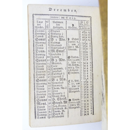 2035 - An 18thC Austro-Hungarian almanac / pocket calendar for the year 1796, titled Gallerie der Nationen ... 