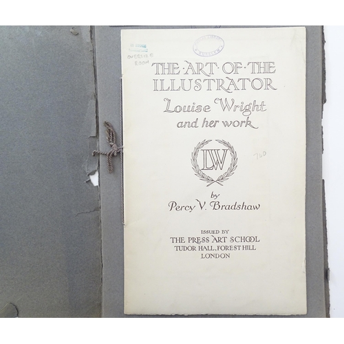 2041 - Fifteen card and string bound folios of The Art of the Illustrator by Percy V. Brayshaw, to include ... 