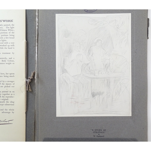 2041 - Fifteen card and string bound folios of The Art of the Illustrator by Percy V. Brayshaw, to include ... 