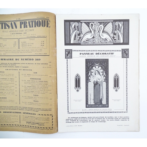 2046 - Eleven 1931 editions of the French decorative arts magazine L'Artisan Pratique, many with supplement... 