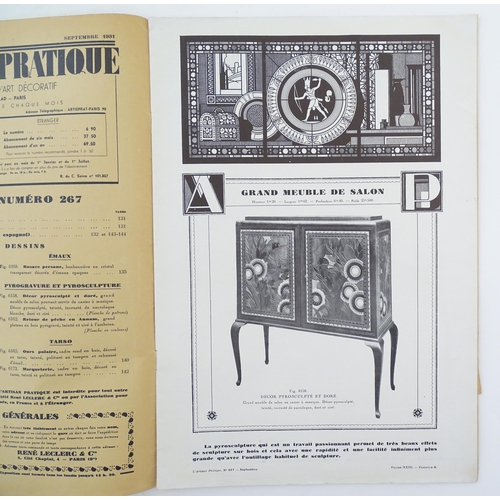 2046 - Eleven 1931 editions of the French decorative arts magazine L'Artisan Pratique, many with supplement... 