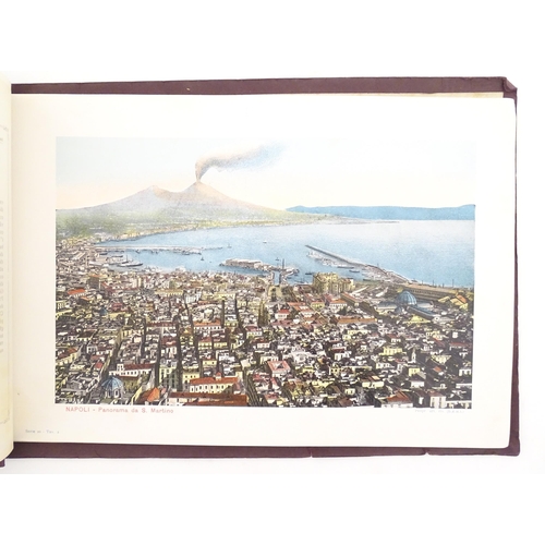 2047 - An early 20thC Italian travel guide to Naples titled Ricordo di Napoli, containing information in fo... 