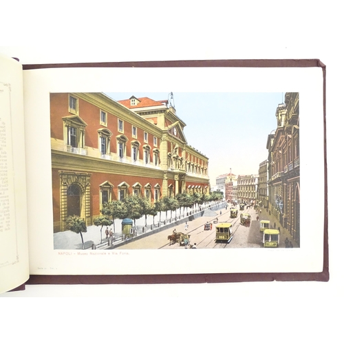 2047 - An early 20thC Italian travel guide to Naples titled Ricordo di Napoli, containing information in fo... 