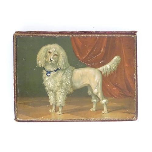 2048 - A Victorian scrapbook / album with applied dog detail to cover, to include various engravings, clipp... 