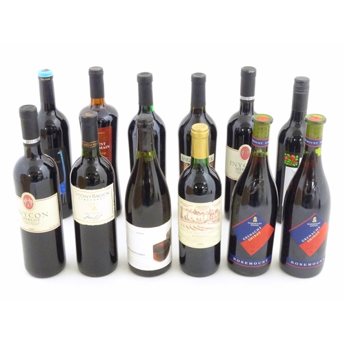 1041 - Red Wine : Twelve assorted 750ml bottles of red wine to include Chateau Haut-Labrousse Bordeaux, Ros... 