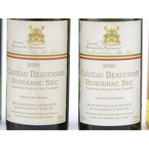 1043 - White / Rose Wine : Twelve assorted 750ml bottles of wine to include Chateau Beauchamp Bergerac Sec,... 