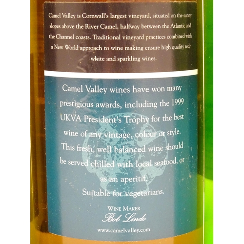 1045 - White Wine : Six assorted 750ml bottles of white wine to include Camel Valley Seyval Blanc 1999, Lea... 