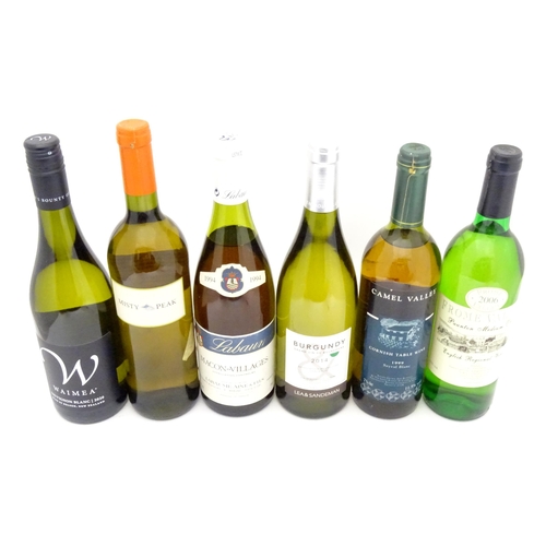 1045 - White Wine : Six assorted 750ml bottles of white wine to include Camel Valley Seyval Blanc 1999, Lea... 