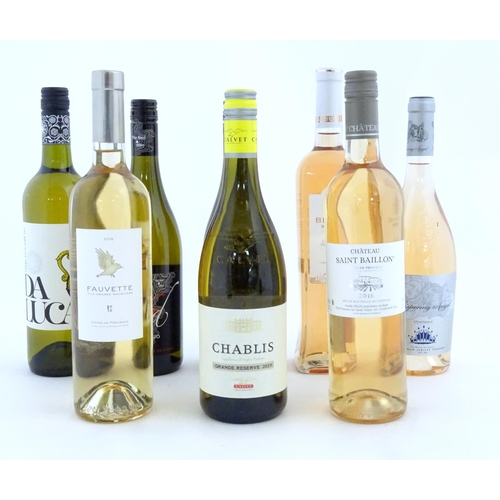 1046 - White / Rose Wine : Eight assorted 750ml bottles of wine to include Whispering Angel rose, Chateau S... 