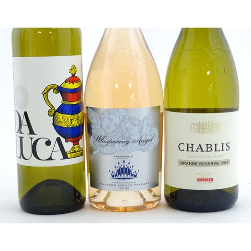 1046 - White / Rose Wine : Eight assorted 750ml bottles of wine to include Whispering Angel rose, Chateau S... 