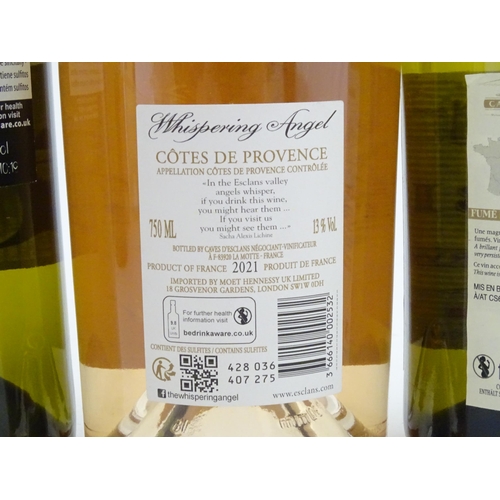 1046 - White / Rose Wine : Eight assorted 750ml bottles of wine to include Whispering Angel rose, Chateau S... 