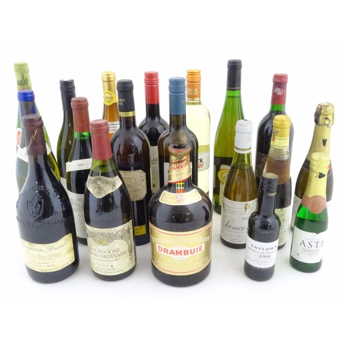 1048 - Wine etc.: A quantity of assorted bottles to include a 1987 Sancerre, Charles Heidsieck Champagne, T... 