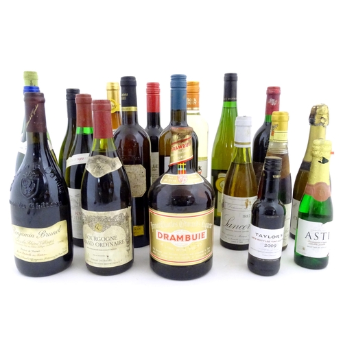 1048 - Wine etc.: A quantity of assorted bottles to include a 1987 Sancerre, Charles Heidsieck Champagne, T... 