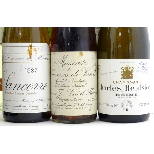 1048 - Wine etc.: A quantity of assorted bottles to include a 1987 Sancerre, Charles Heidsieck Champagne, T... 