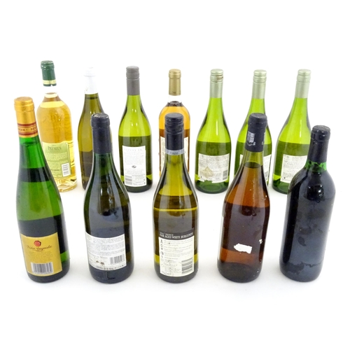 1049 - White Wine : Twelve assorted 750ml bottles of  white wine to include Grand Perdigal Sauvignon Blanc,... 