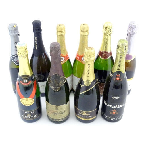 1054 - Sparkling Wine : Ten assorted bottles of sparkling wine / cava to include Pol Remy Demi-Sec, Oyster ... 