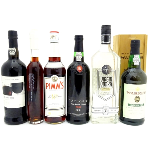 1056 - Port / Spirits : Six assorted bottles of port / spirits to include Warre's Branco Nobility Dry Port,... 