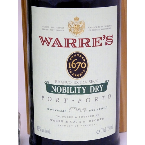 1056 - Port / Spirits : Six assorted bottles of port / spirits to include Warre's Branco Nobility Dry Port,... 