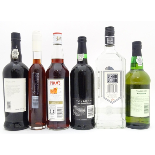 1056 - Port / Spirits : Six assorted bottles of port / spirits to include Warre's Branco Nobility Dry Port,... 