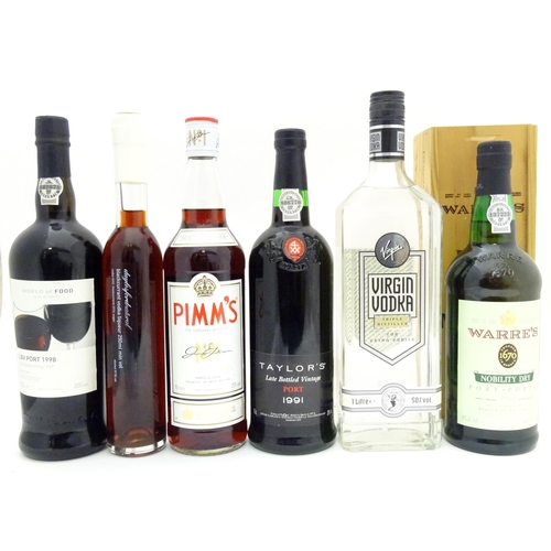 1056 - Port / Spirits : Six assorted bottles of port / spirits to include Warre's Branco Nobility Dry Port,... 