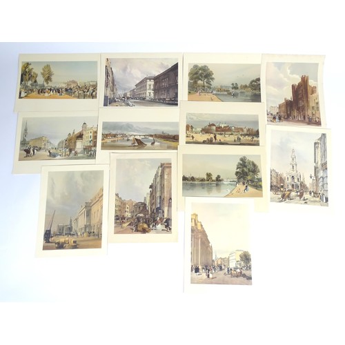 2003 - After Thomas Shotter Boys (1803-1874), 20th century, Twelve colour prints from Views of London As It... 