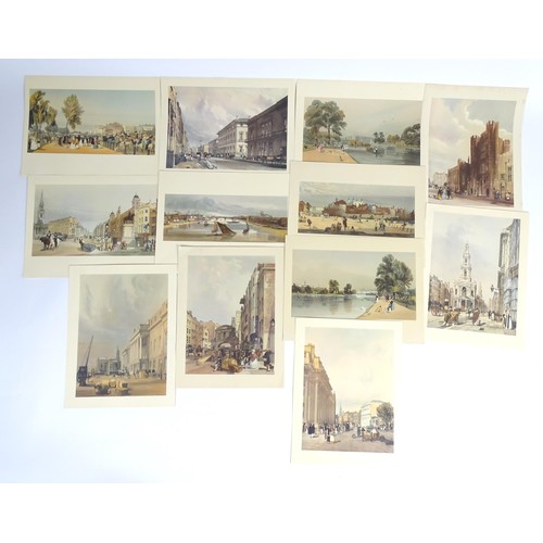 2003 - After Thomas Shotter Boys (1803-1874), 20th century, Twelve colour prints from Views of London As It... 