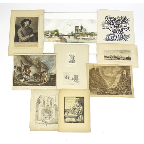 2004 - A quantity of assorted 19th century and later prints and engravings to include a signed limited edit... 