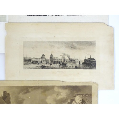 2004 - A quantity of assorted 19th century and later prints and engravings to include a signed limited edit... 