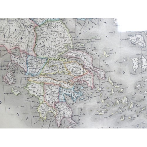 2013 - Map: An 19thC engraved map titled Graeciae Antiquae et Macedoniae (Greece and Macedonia). Published ... 