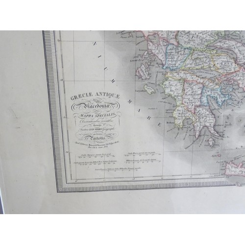 2013 - Map: An 19thC engraved map titled Graeciae Antiquae et Macedoniae (Greece and Macedonia). Published ... 