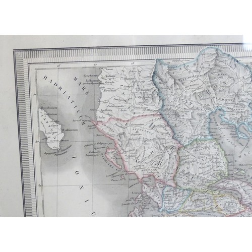 2013 - Map: An 19thC engraved map titled Graeciae Antiquae et Macedoniae (Greece and Macedonia). Published ... 