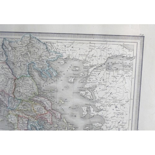 2013 - Map: An 19thC engraved map titled Graeciae Antiquae et Macedoniae (Greece and Macedonia). Published ... 