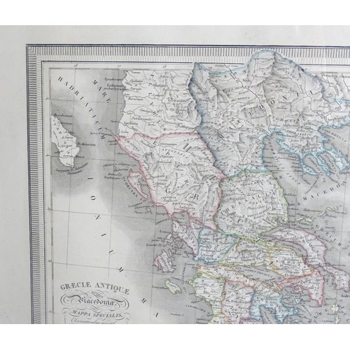 2013 - Map: An 19thC engraved map titled Graeciae Antiquae et Macedoniae (Greece and Macedonia). Published ... 