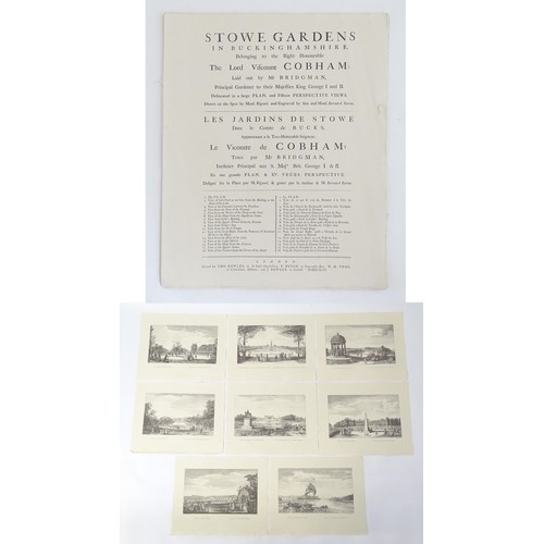 2042 - Stowe Gardens, Buckinghamshire: A quantity of prints to include the title page 'Stowe Gardens in Buc... 