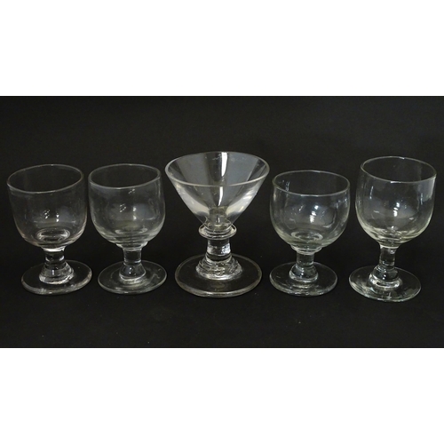 179 - A quantity of assorted 19thC and later drinking glasses together with a jug approx 6 1/2