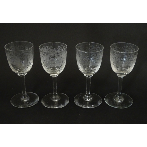 179 - A quantity of assorted 19thC and later drinking glasses together with a jug approx 6 1/2