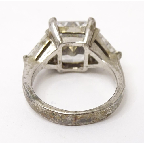 575 - A silver dress ring. Ring size approx N