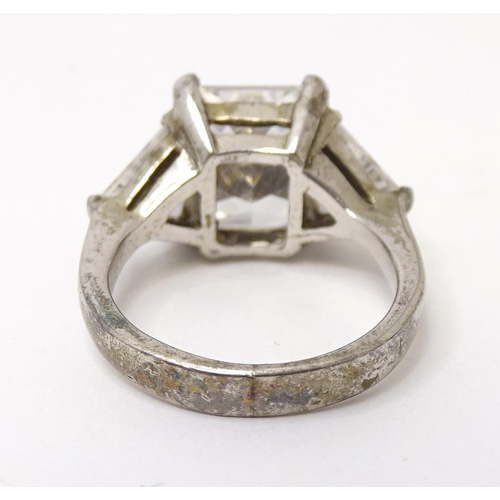 575 - A silver dress ring. Ring size approx N